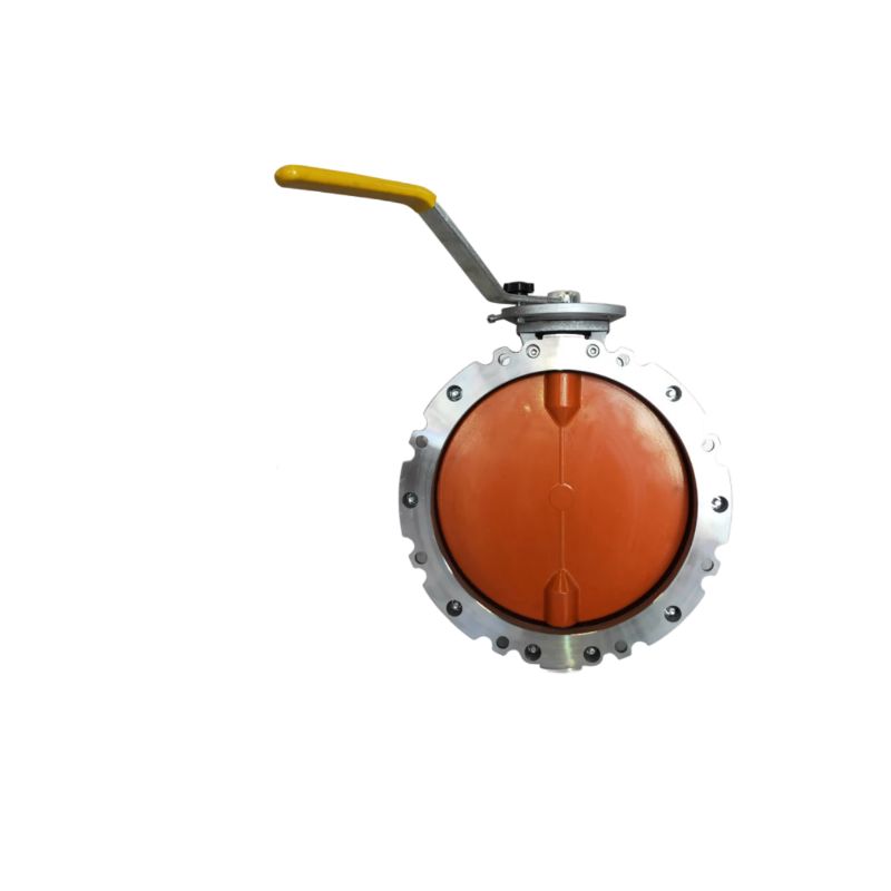 Powder butterfly valve