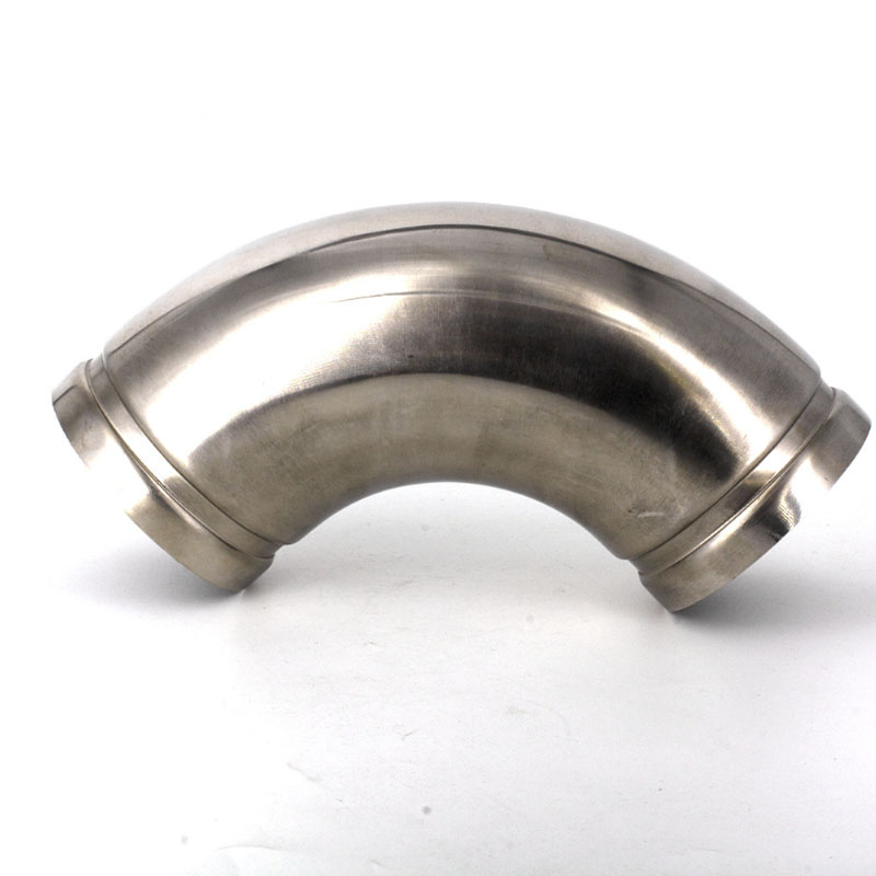 Stainless steel groove 90 degree elbow sanitary thin wall equal diameter pipe fittings