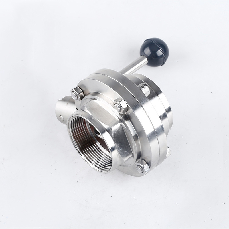 304 stainless steel threaded butterfly valve