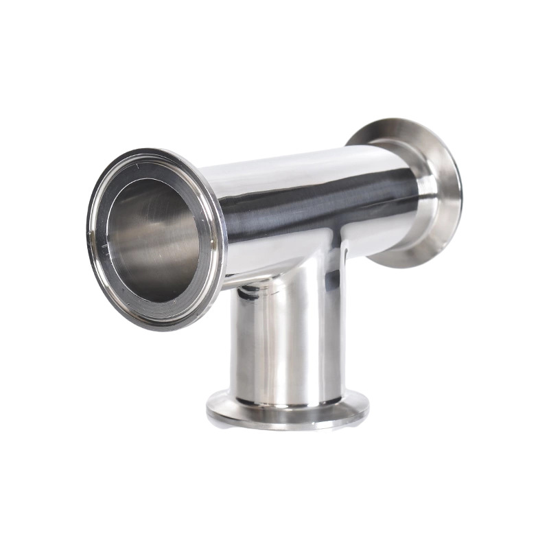 Tee stainless steel clamp medical tee inside and outside mirror polished 3A quick connector