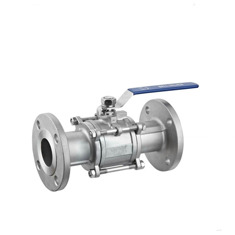 Stainless steel flange ball valve soft seal three ball valve