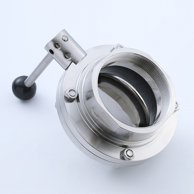 304 stainless steel threaded butterfly valve