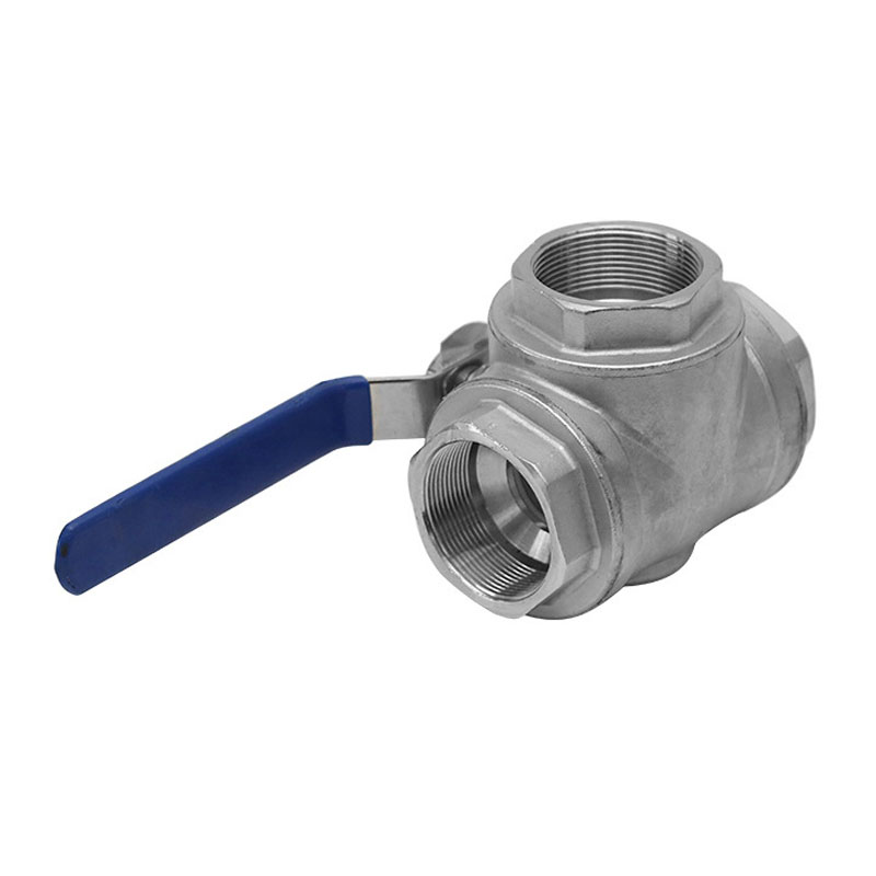 Stainless steel 304 wire buckle L tee ball Q15F-16P 316L stainless steel tee ball valve