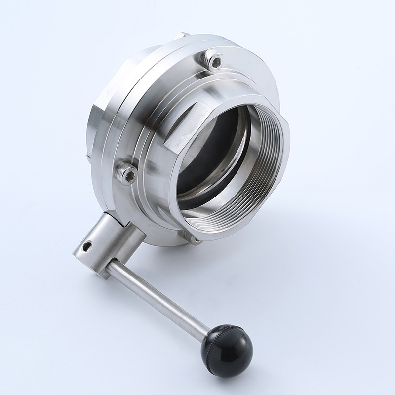 304 stainless steel threaded butterfly valve