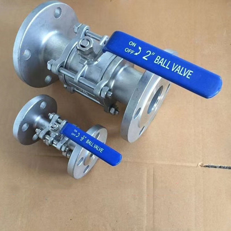 Stainless steel flange ball valve soft seal three ball valve