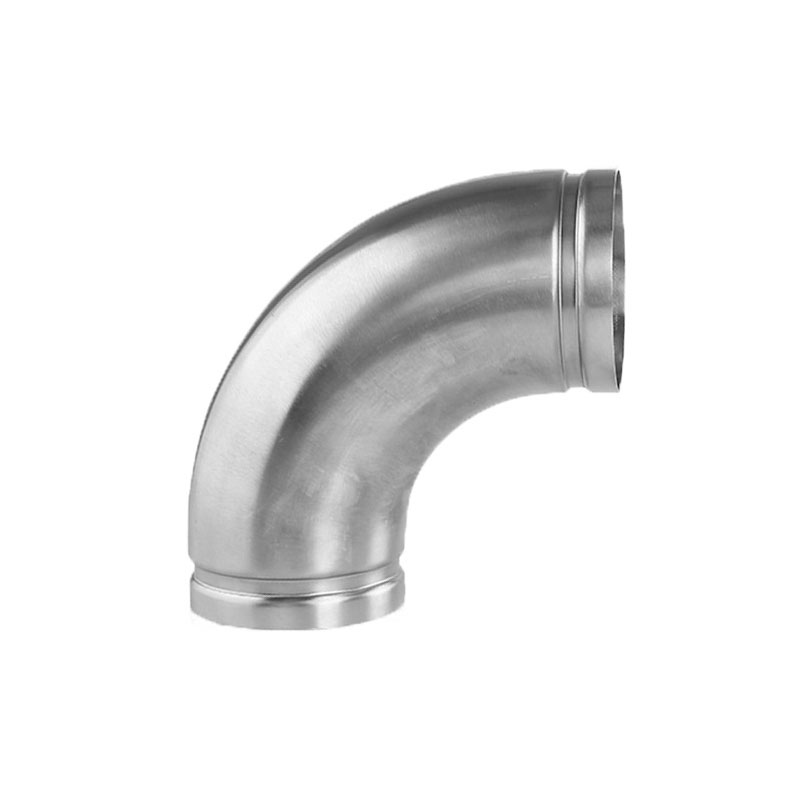 Stainless steel groove 90 degree elbow sanitary thin wall equal diameter pipe fittings