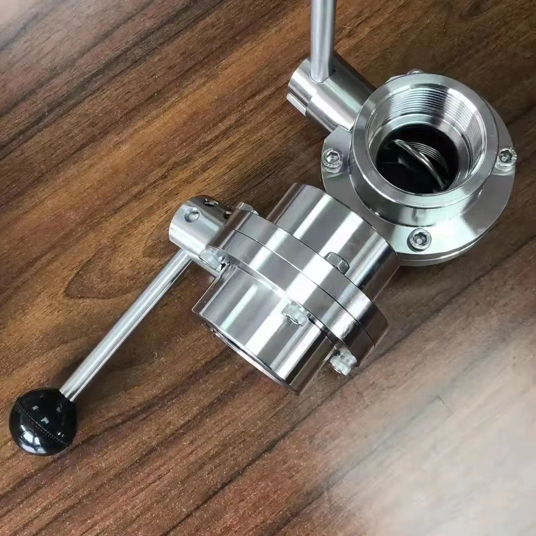 304 stainless steel threaded butterfly valve