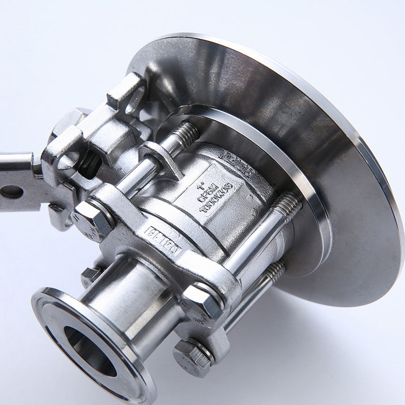 Sanitary stainless steel tank bottom full package 3PC ball valve factory direct sales