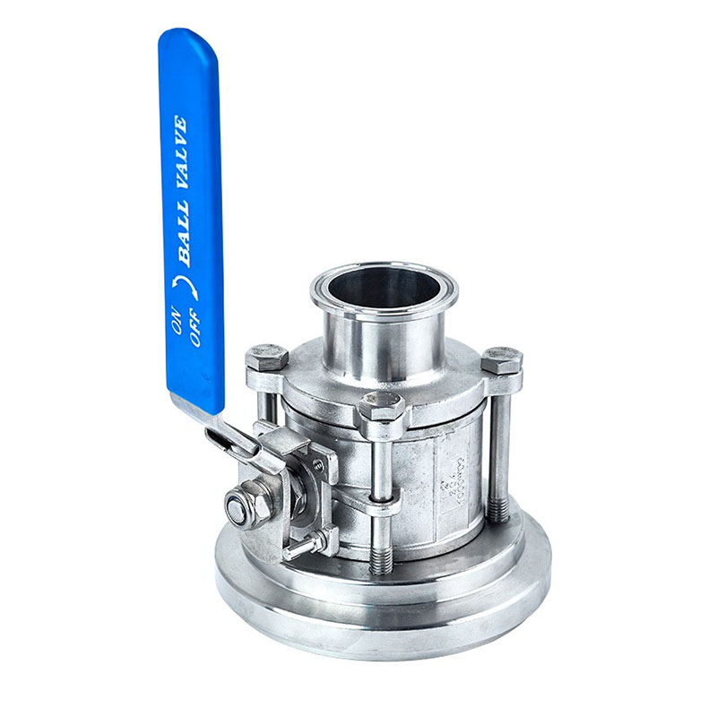 Sanitary stainless steel tank bottom full package 3PC ball valve factory direct sales