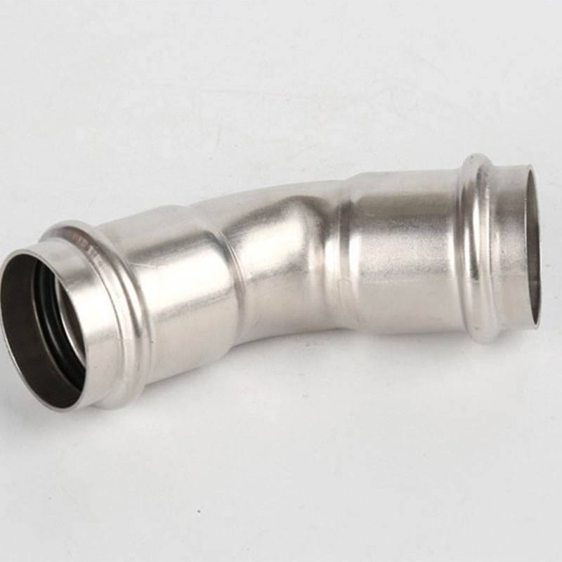 Clamped 45 degrees stainless steel elbow thin wall pipe elbow