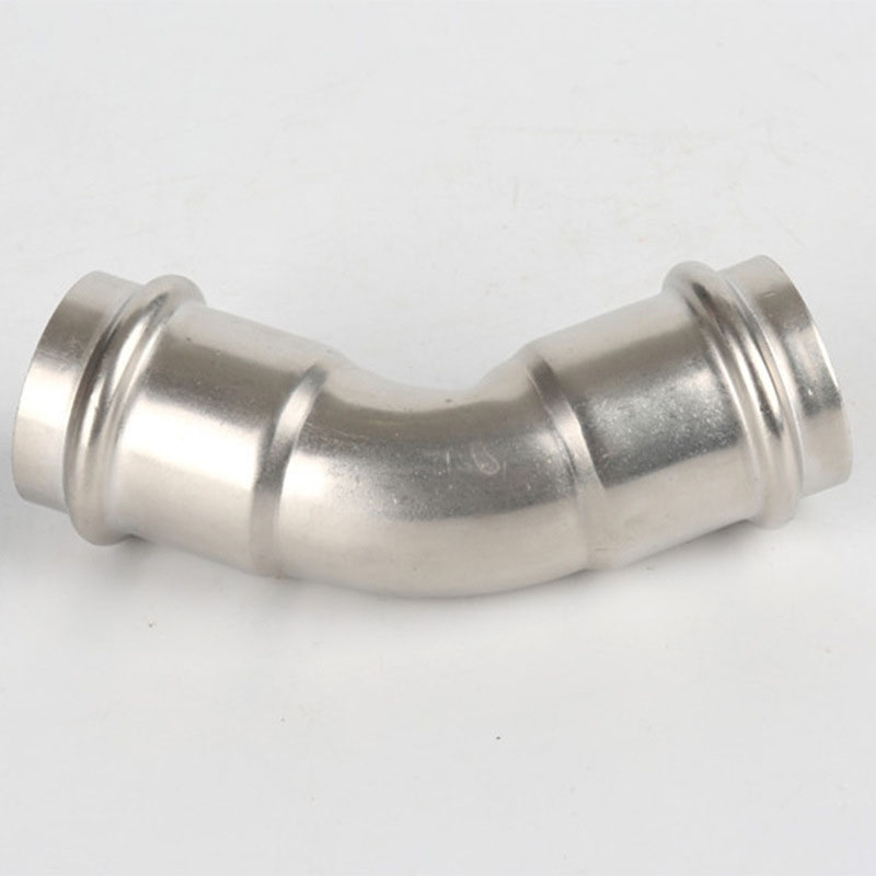 Clamped 45 degrees stainless steel elbow thin wall pipe elbow