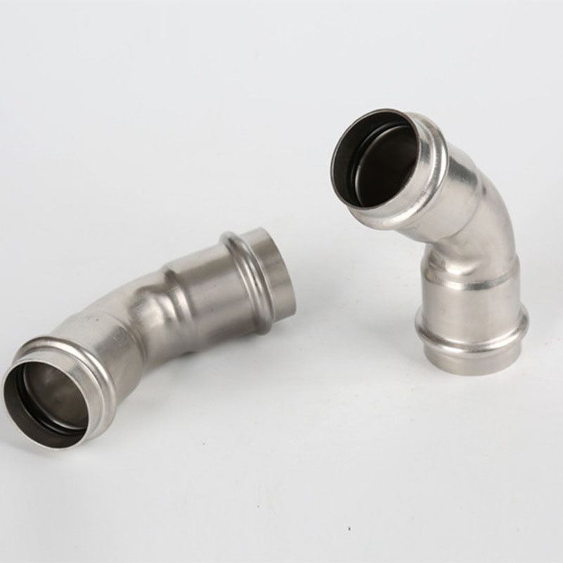 Clamped 45 degrees stainless steel elbow thin wall pipe elbow