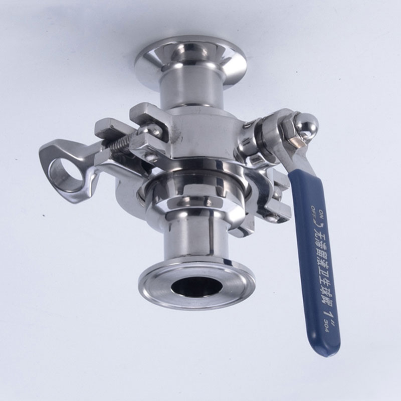 Stainless steel 304 sanitary no retention quick loading ball valve