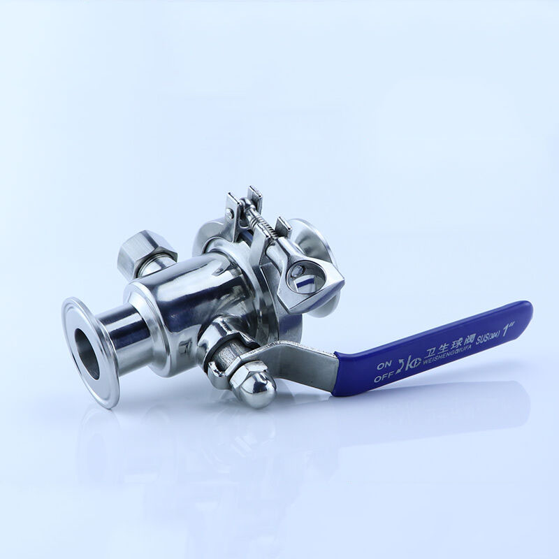 Stainless steel 304 sanitary no retention quick loading ball valve